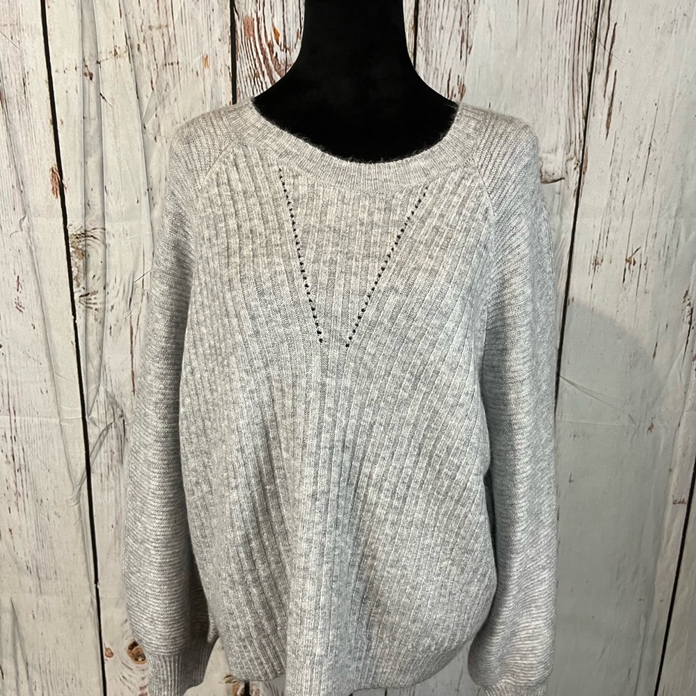 Vera Wang Gray Women's Sweater Lg